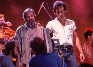 Brian DePalma and Bruce Springsteen at the filming of the video for Dancing in the Dark on 6/27/84 at the St. Paul Civic Center in St. Paul, Mn.